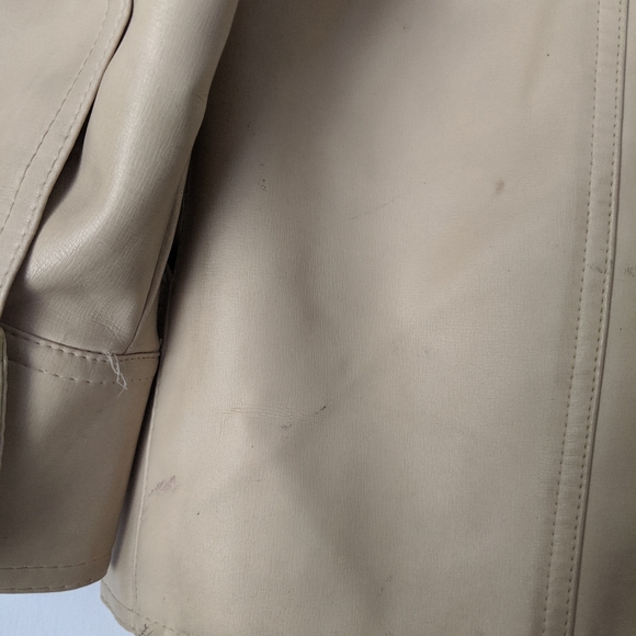 Vintage 90s Faux Leather Embroidered Floral Jacket - Picture 8 of 9